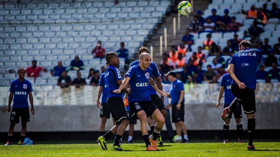 Treino realizado na Arena Corinthians, em São Paulo