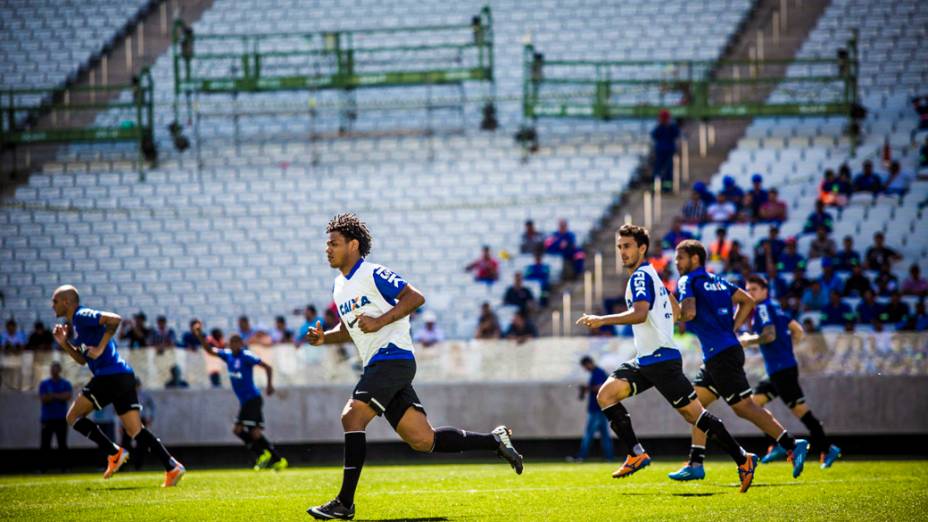 Treino realizado na Arena Corinthians, em São Paulo