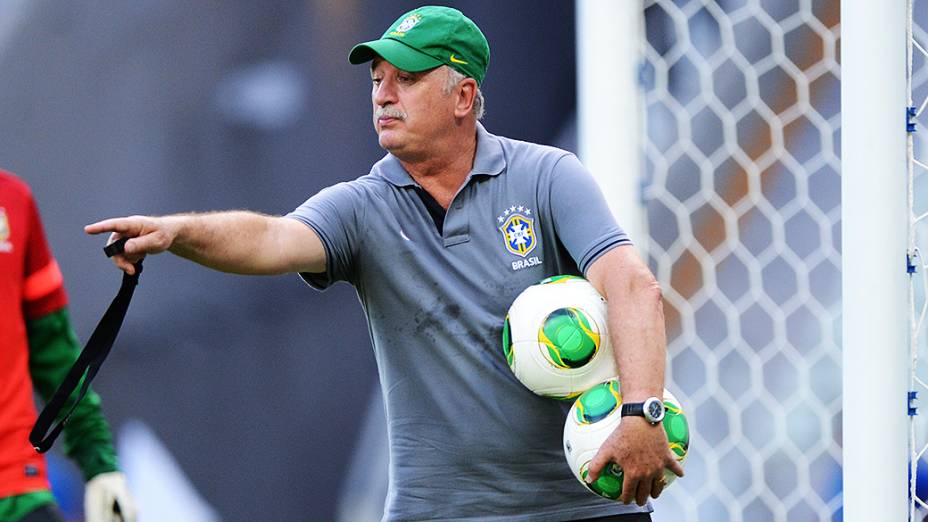 Treino da Seleção Brasileira em Fortaleza antes do jogo contra o México, em 18/06/2013