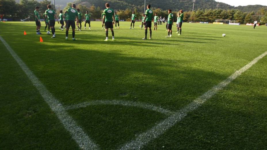 Treino da seleção brasileira em Seul, antes do amistoso com a Coreia do Sul