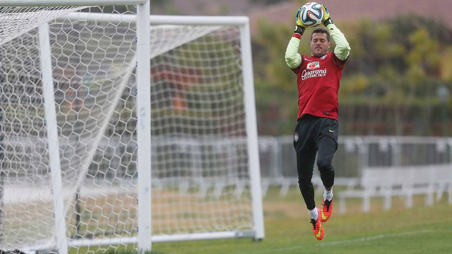 Júlio César, A seleção brasileira, no último treino na Granja Comary, em Teresópolis (RJ)