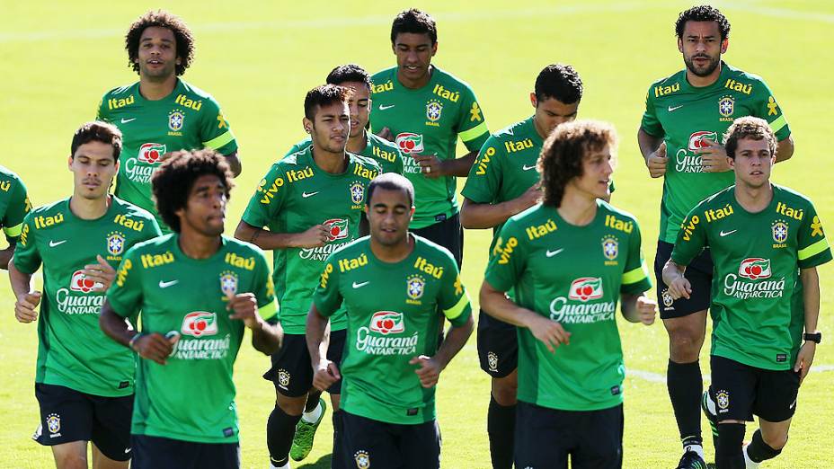 Treino da seleção brasileira no Estádio da Serrinha, na manhã desta quarta-feira