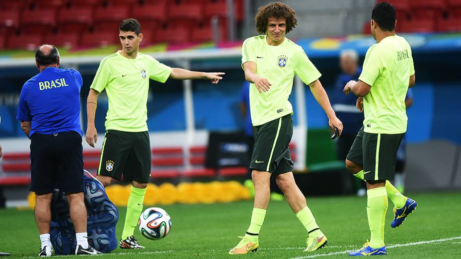 Seleção Brasileira durante o treino, em Brasília