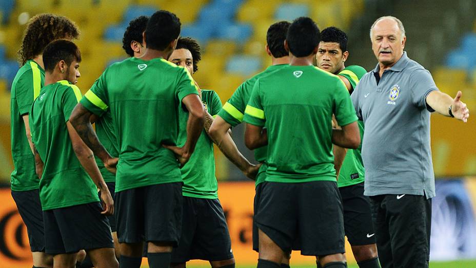 Treino da seleção brasileira no Rio de Janeiro, antes da final contra a Espanha, pela Copa das Confederações