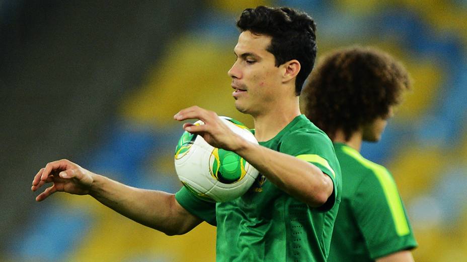 Treino da seleção brasileira no Rio de Janeiro, antes da final contra a Espanha, pela Copa das Confederações