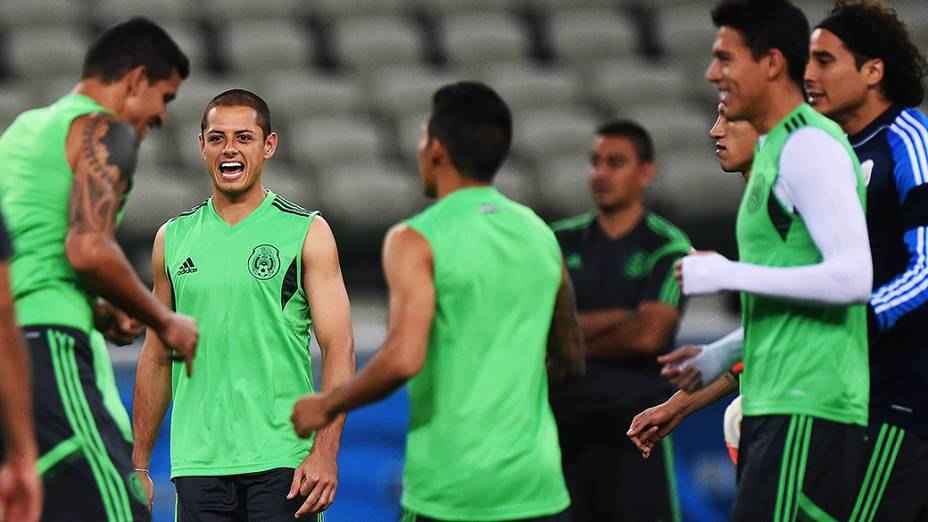 Treino da seleção mexicana no Castelão, em Fortaleza