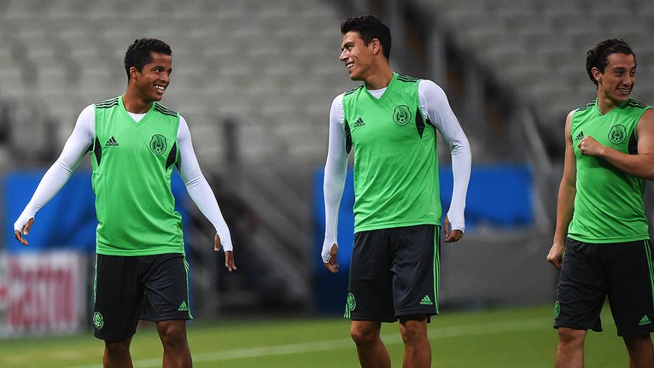 Treino da seleção mexicana no Castelão, em Fortaleza