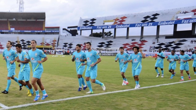 Treino da seleção no Estádio do Arruda, no Recife
