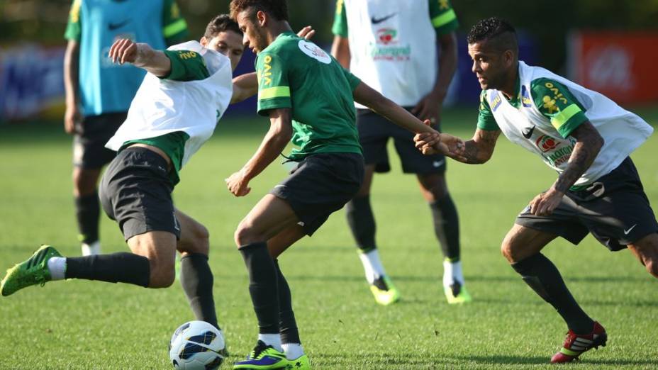 Treino da seleção brasileira em Seul, antes do amistoso com a Coreia do Sul