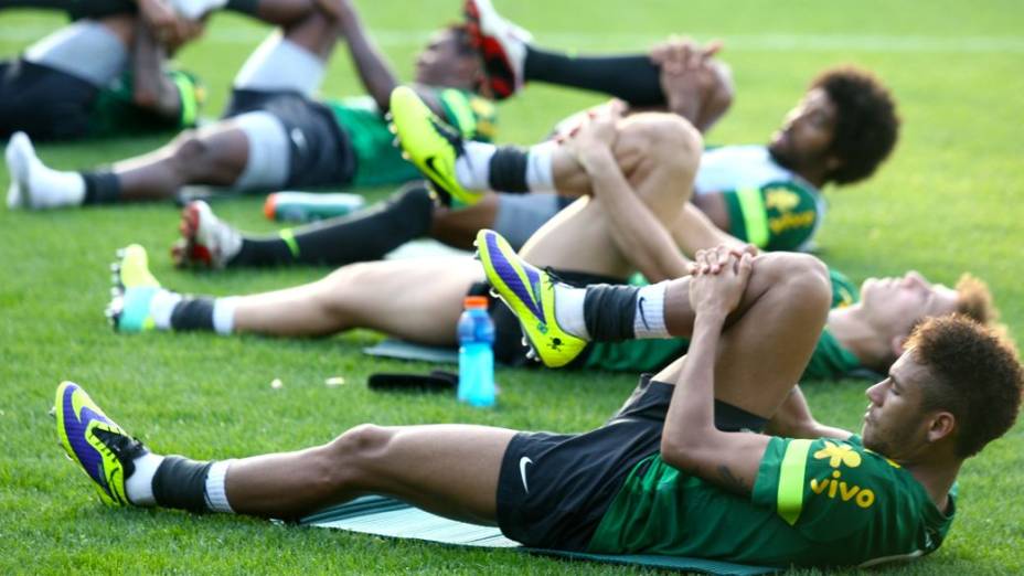 Treino da seleção brasileira em Seul, antes do amistoso com a Coreia do Sul