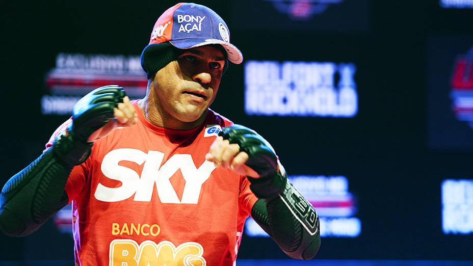 Vitor Belfort no treino aberto para o UFC Jaraguá do Sul, em Santa Catarina