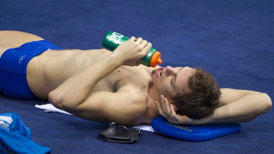 César Cielo no Centro Aquático do Parque Olímpico de Londres 2012