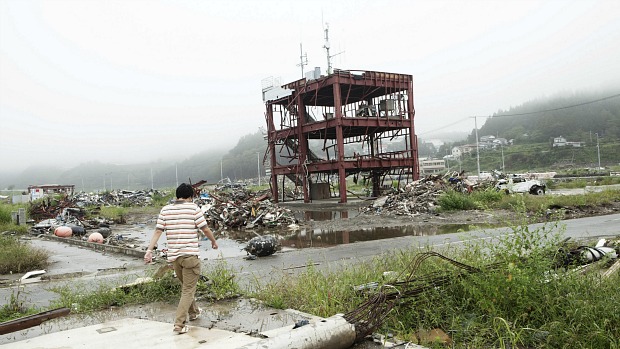 Centro de Gerenciamento de Desastres, em Minamisanriku: símbolo da devastação provocada pelo tsunami de 11 de março no Japão