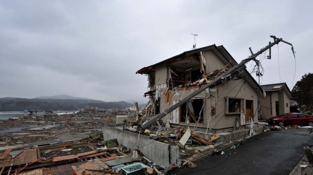 Devastação em Miyagi, após o terremoto e tsunami que atingiram a costa nordeste do Japão