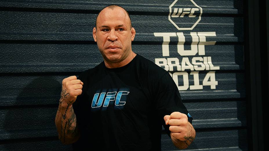 Wanderlei Silva durante coletiva de imprensa do TUF Brasil 3