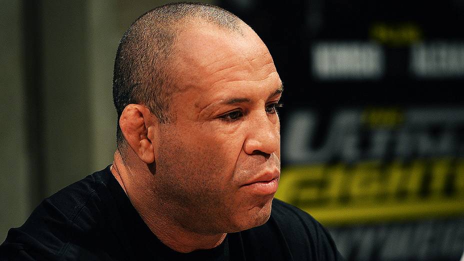 Wanderlei Silva durante coletiva de imprensa do TUF Brasil 3