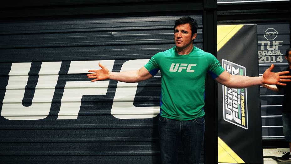 Chael Sonnen durante coletiva de imprensa do TUF Brasil 3