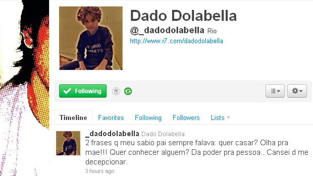 Tuíte infeliz de Dado Dolabella, processado duas vezes por agredir mulheres