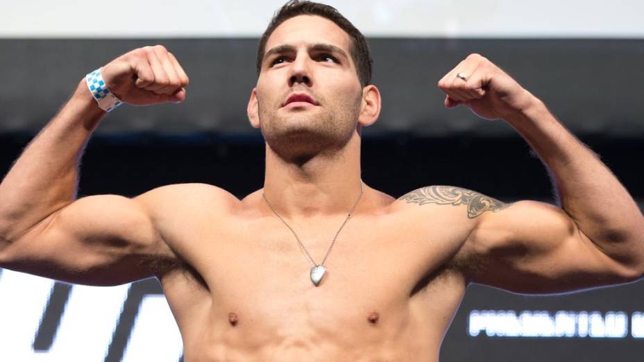 Chris Weidman na pesagem do UFC 162, no cassino Mandalay Bay, em Las Vegas