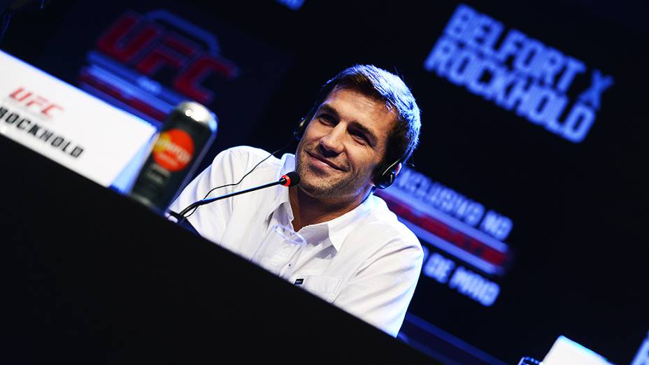 Luke Rockhold na coletiva de imprensa do UFC Jaraguá do Sul, em Santa Catarina