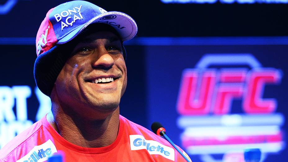 Vitor Belfort na coletiva de imprensa do UFC Jaraguá do Sul, em Santa Catarina