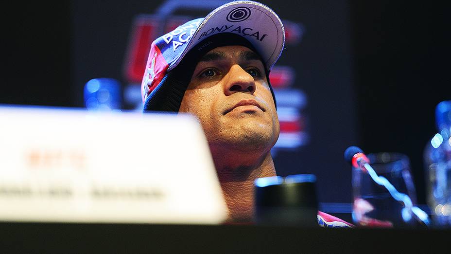 Vitor Belfort na coletiva de imprensa do UFC Jaraguá do Sul, em Santa Catarina