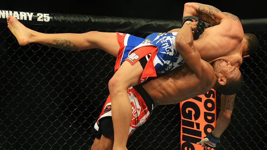 O piauiense Francisco Massaranduba derrotou CJ Keith, durante UFC São Paulo no ginásio do Ibirapuera