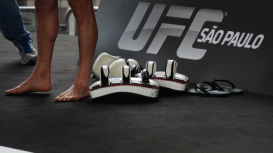 Treino do UFC no Vale do Anhangabaú, em São Paulo