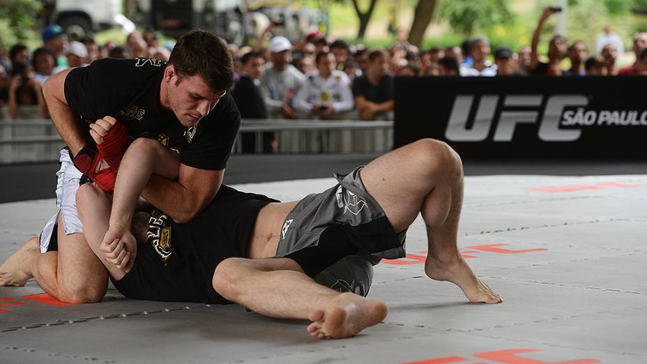 Treino do UFC no Vale do Anhangabaú, em São Paulo