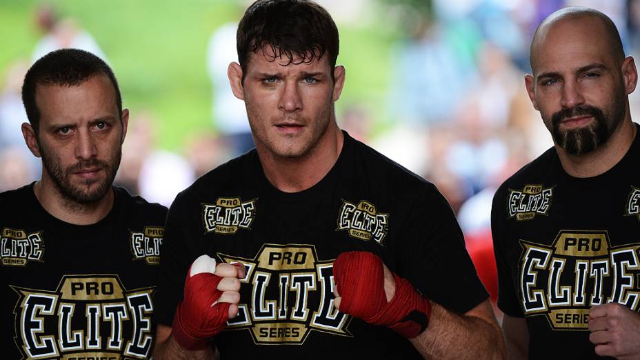 Michael Bisping durante treino do UFC, em São Paulo