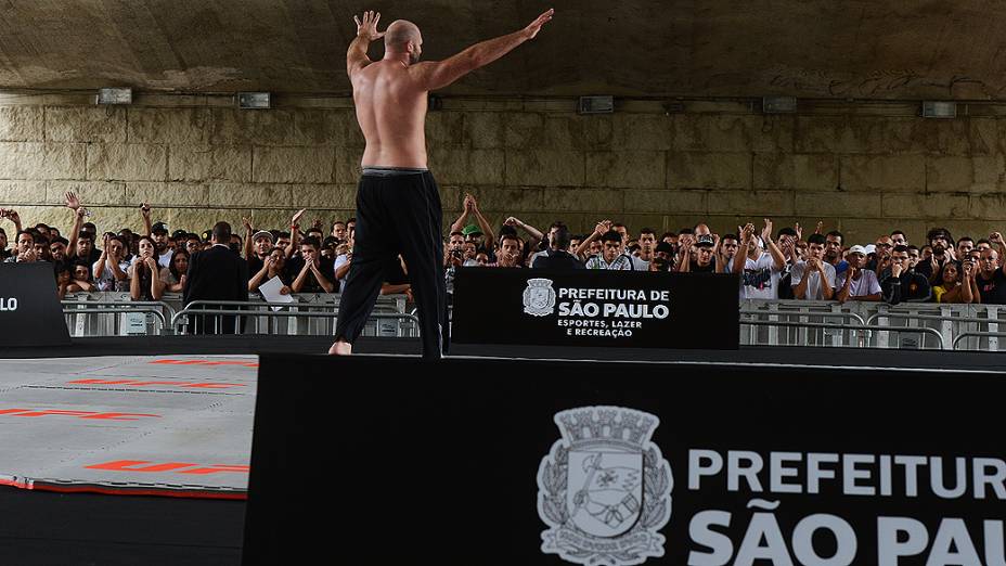 Ben Rothwell durante treino do UFC, em São Paulo