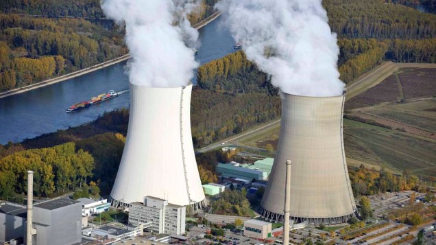 Usina nuclear na cidade de Philippsburg, Alemanha