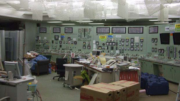 Sala de controle da Unidade 1 da usina nuclear de Fukushima