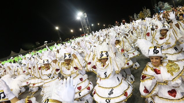 Desfile da Vai vai no segundo dia de desfile do Grupo Especial de São Paulo