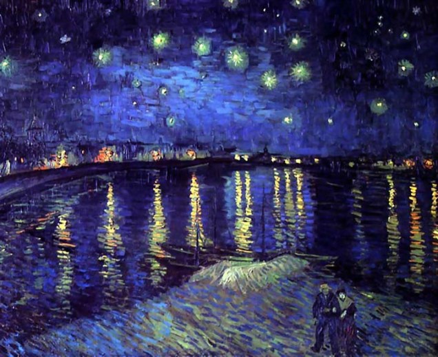 Noite Estrelada Sobre o Ródano, de 1888