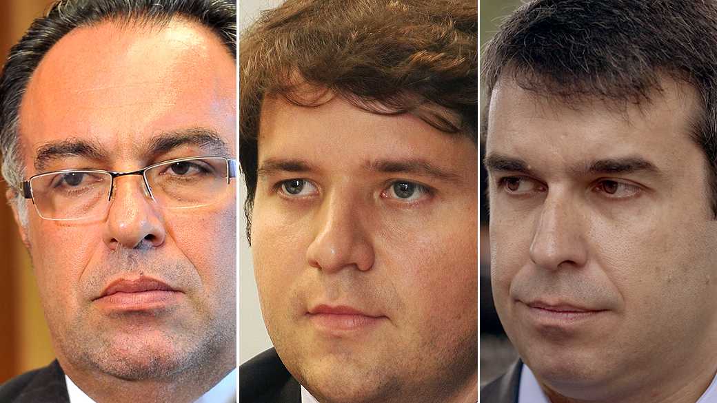 Os deputados André Vargas, Luiz Argôlo e Rodrigo Bethlem