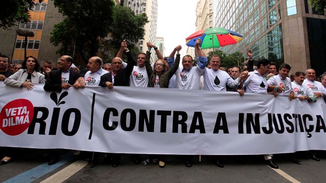 Caminhada em prol da defesa dos direitos do Estado do Rio de Janeiro na questão dos royalties do petróleo
