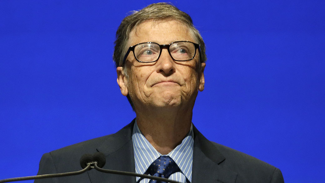 Bill Gates, presidente da Microsoft, durante discurso no encontro anual dos acionistas da compania, em Washington