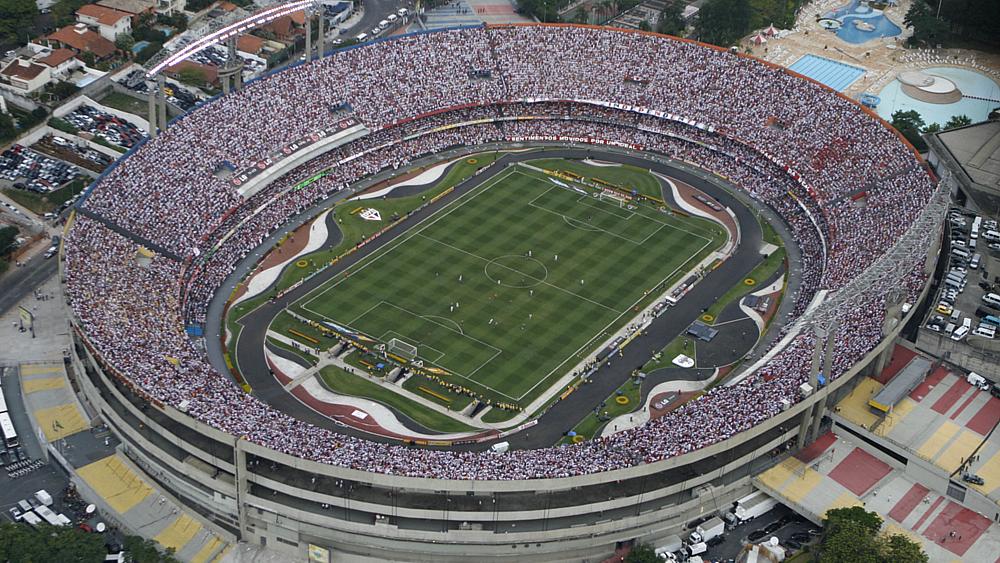 Vista aérea do estádio do Morumbi