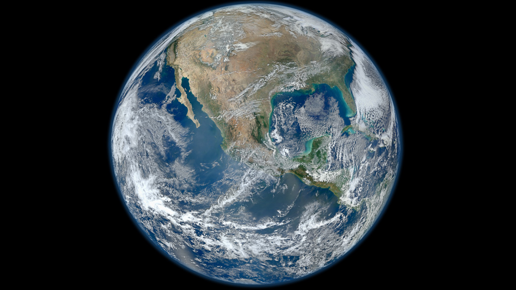 Imagem em alta resolução da Terra tirada pelo satélite Suomi NPP, o primeiro de uma nova geração de satélites que podem observar diversas facetas da planeta