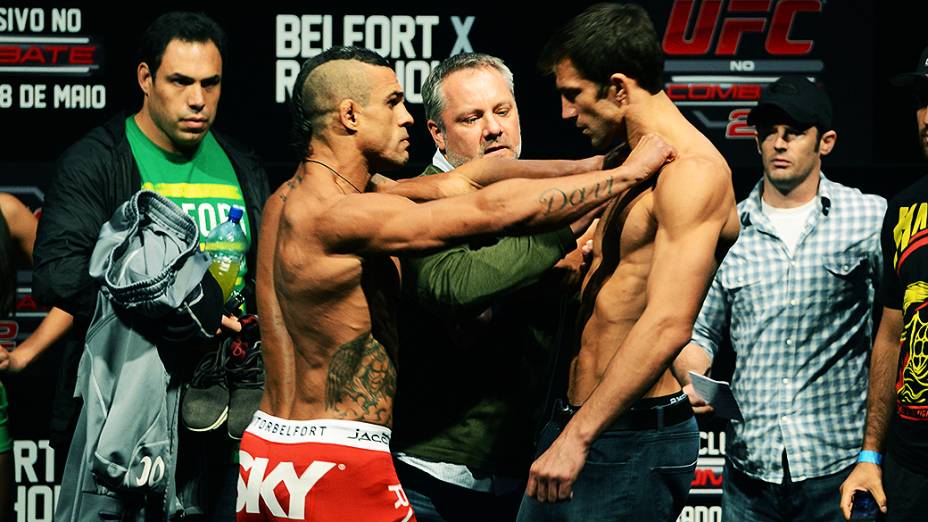 Vitor Belfort durante a pesagem do UFC Jaraguá do Sul em (SC)