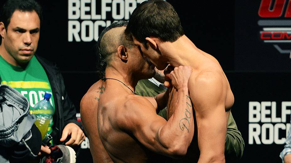 Vitor Belfort durante a pesagem do UFC Jaraguá do Sul em (SC)