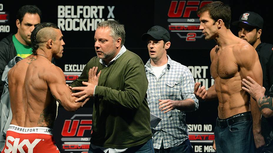 Vitor Belfort durante a pesagem do UFC Jaraguá do Sul em (SC)