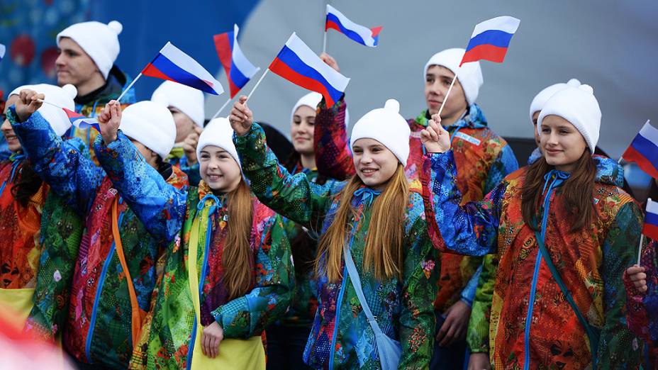 Voluntários da Olimpíada de Inverno de 2014, em Sochi (Rússia)