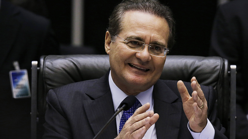 Renan Calheiros (PMDB-AL) em sessão do Congresso Nacional, nesta quarta-feira (03)