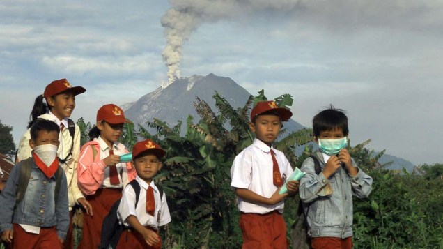 As aulas foram suspensas por causa das erupções