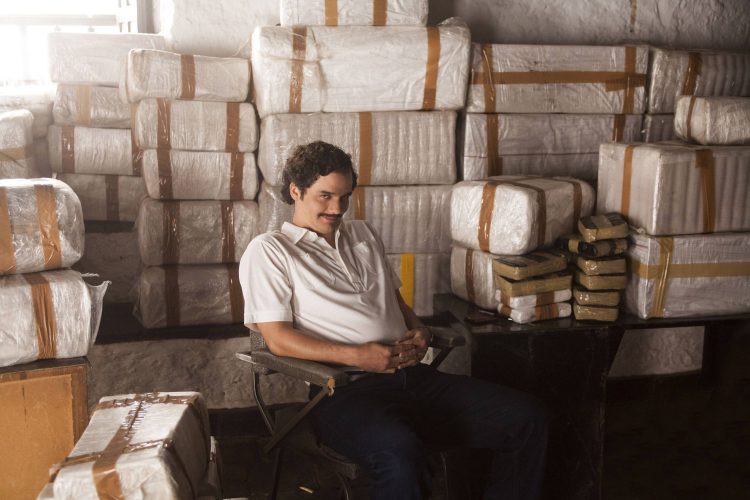 Wagner Moura como Pablo Escobar em 'Narcos'