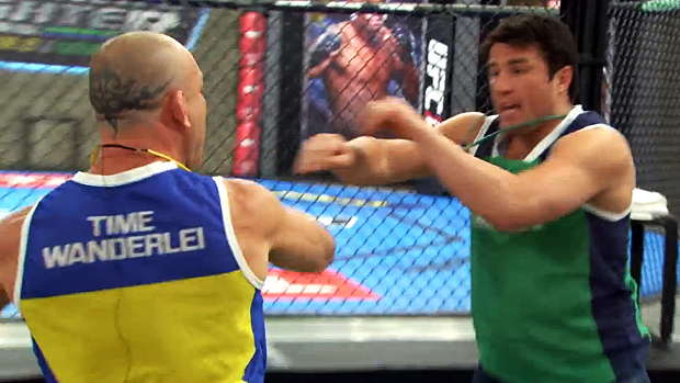 Wanderlei Silva e Chael Sonnen brigaram no TUF Brasil 3: bronca e mau exemplo