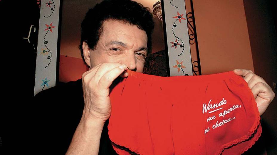 Cantor Wando na gravação do seu DVD, no Rio de janeiro