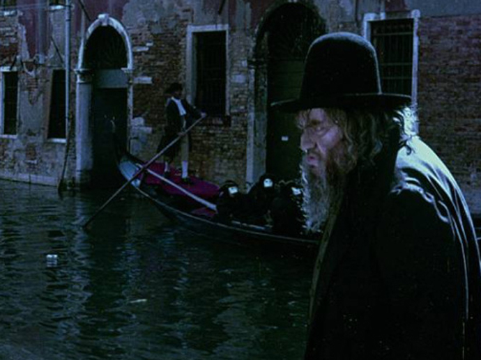 Cena do filme 'The Merchant of Venice', de Orson Welles